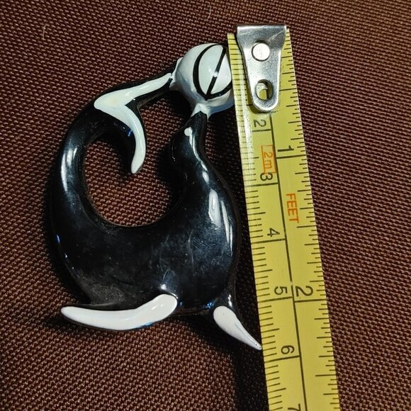 Vintage Black Cream Seal Ball Balancing Act Brooch/Pin - Picture 3 of 4